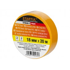 Изолента ПВХ 18ммх20м желтая STARTUL PROFI (ST9046-5) (130 мкм)